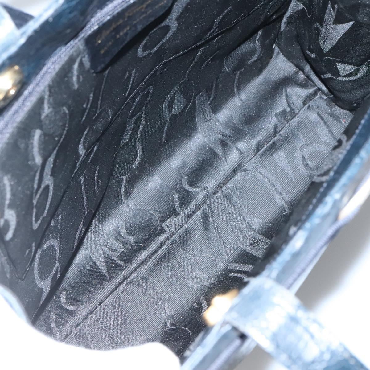 Salvatore Ferragamo Vara shoulder Bag Leather, NAVY, LEATHER, Shoulder bag