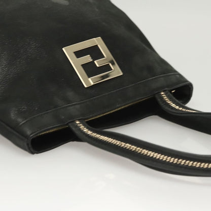 Fendi Vintage Convertible Tote Leather, BLACK, LEATHER, Tote bag