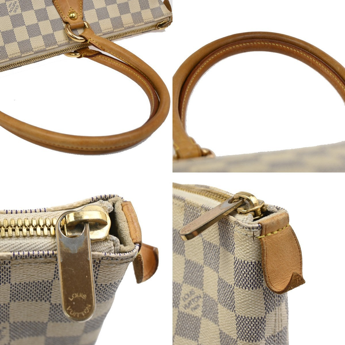 Louis Vuitton Saleya Handbag Damier, WHITE, CANVAS, Shoulder bag