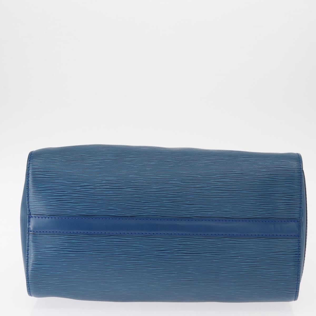 Louis Vuitton Speedy Handbag Epi Leather, BLUE, LEATHER, Handbag