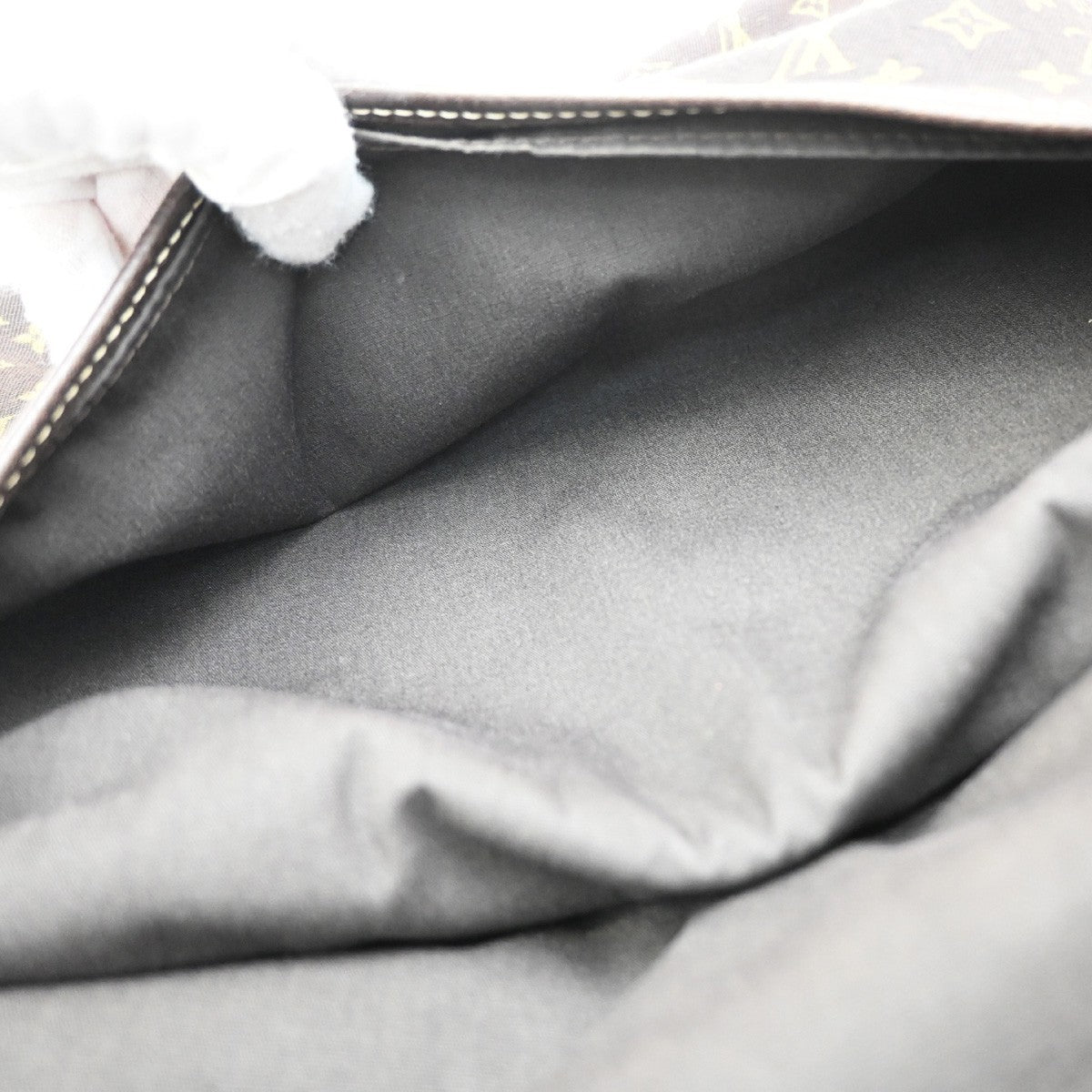 Louis Vuitton Saumur Handbag Mini Lin, BROWN, CANVAS, Shoulder bag