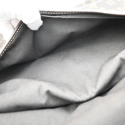 Louis Vuitton Saumur Handbag Mini Lin, BROWN, CANVAS, Shoulder bag