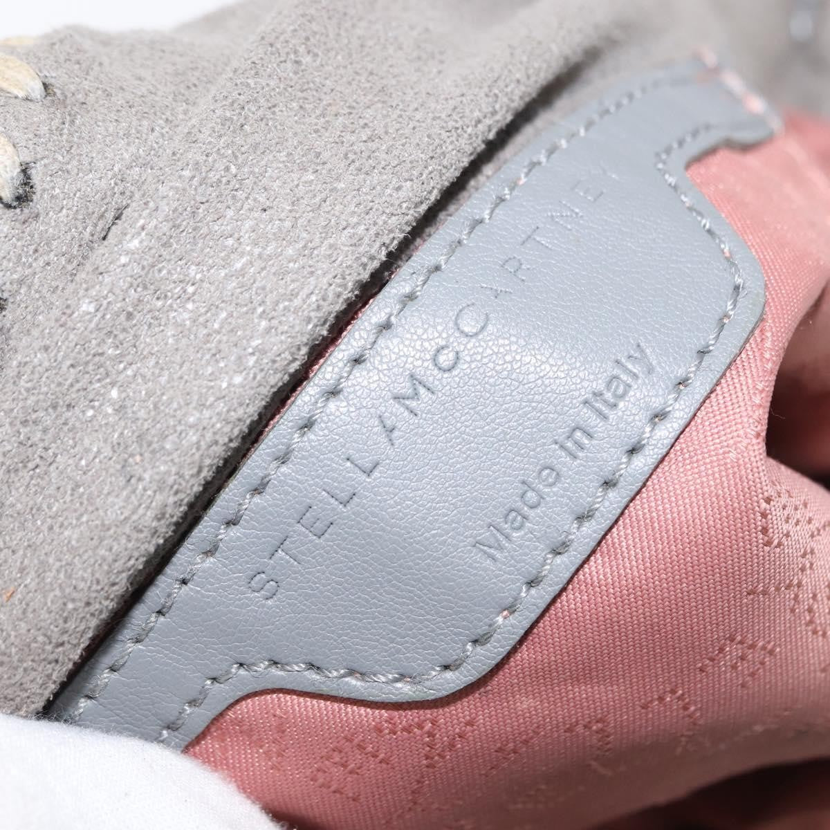 Stella McCartney Falabella Fold Over Crossbody Bag Suede, GRAY, SUEDE, Shoulder bag