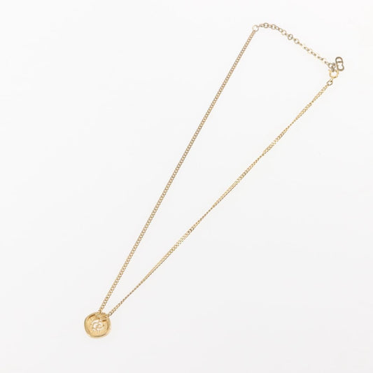 Christian Dior CD Pendant Necklace Metal, GOLD, METAL, Necklace