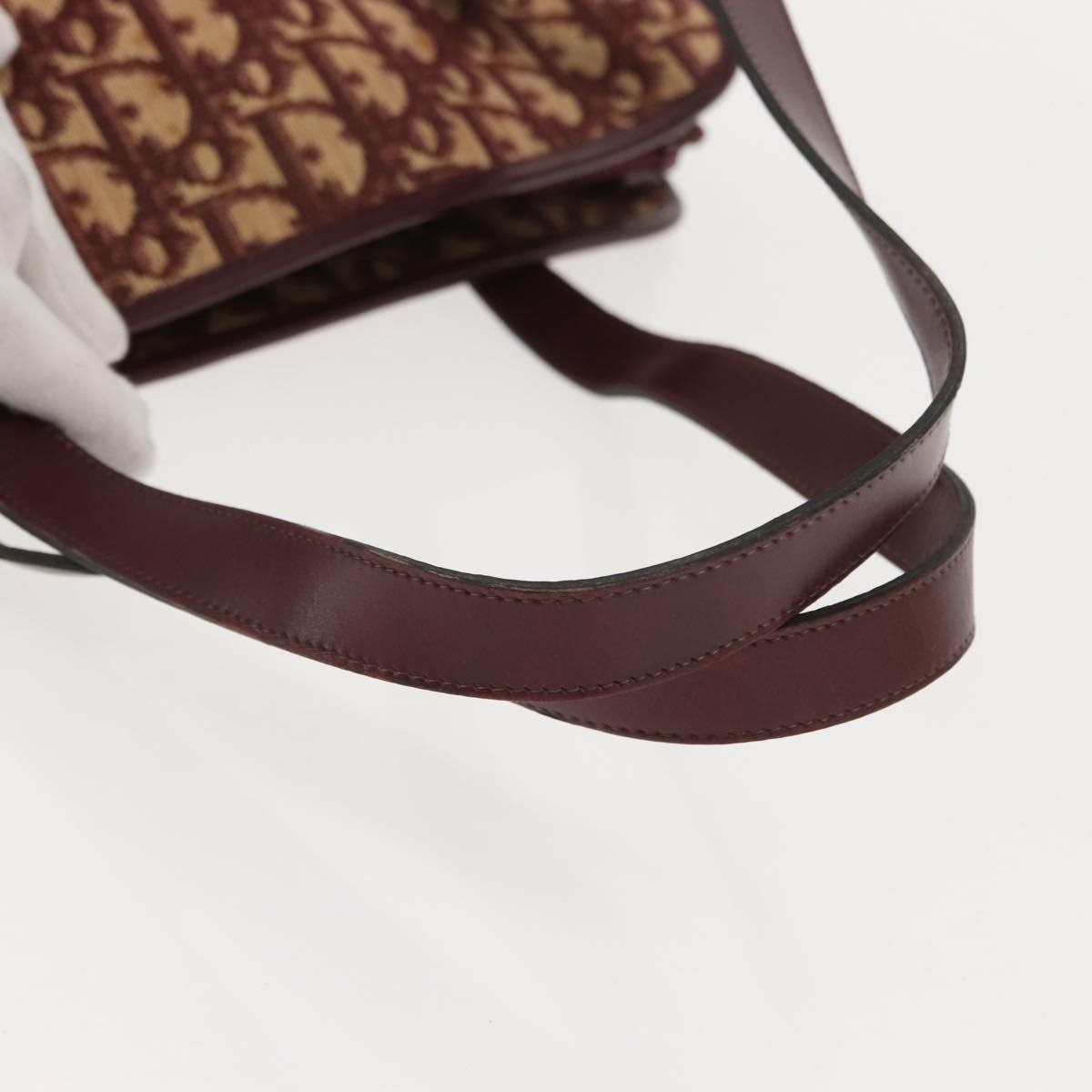 Christian Dior Vintage Trotter Handbag Canvas, RED, CANVAS, Handbag