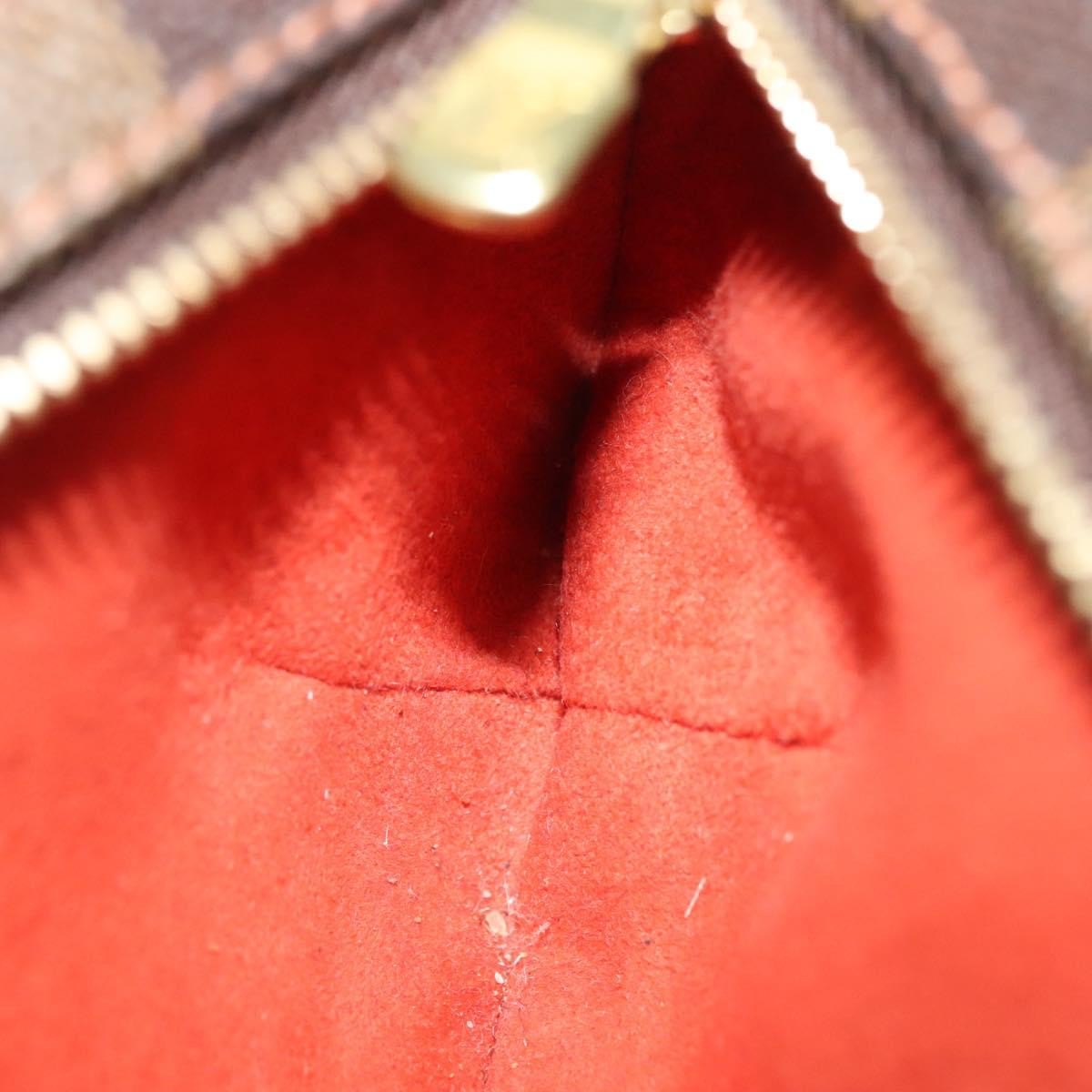 Louis Vuitton Manosque Pochette Damier, Brown, Canvas, Clutch