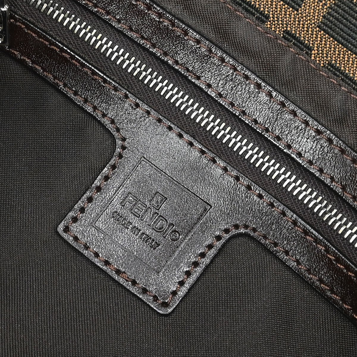 Fendi Baguette Bag Zucca Canvas, BROWN, CANVAS, Handbag