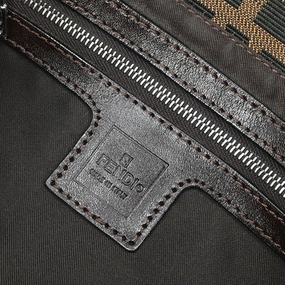 Fendi Baguette Bag Zucca Canvas, BROWN, CANVAS, Handbag