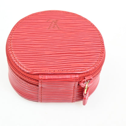 Louis Vuitton Ecrin Bijoux Jewelry Case Epi Leather, RED, LEATHER, Clutche & pouche