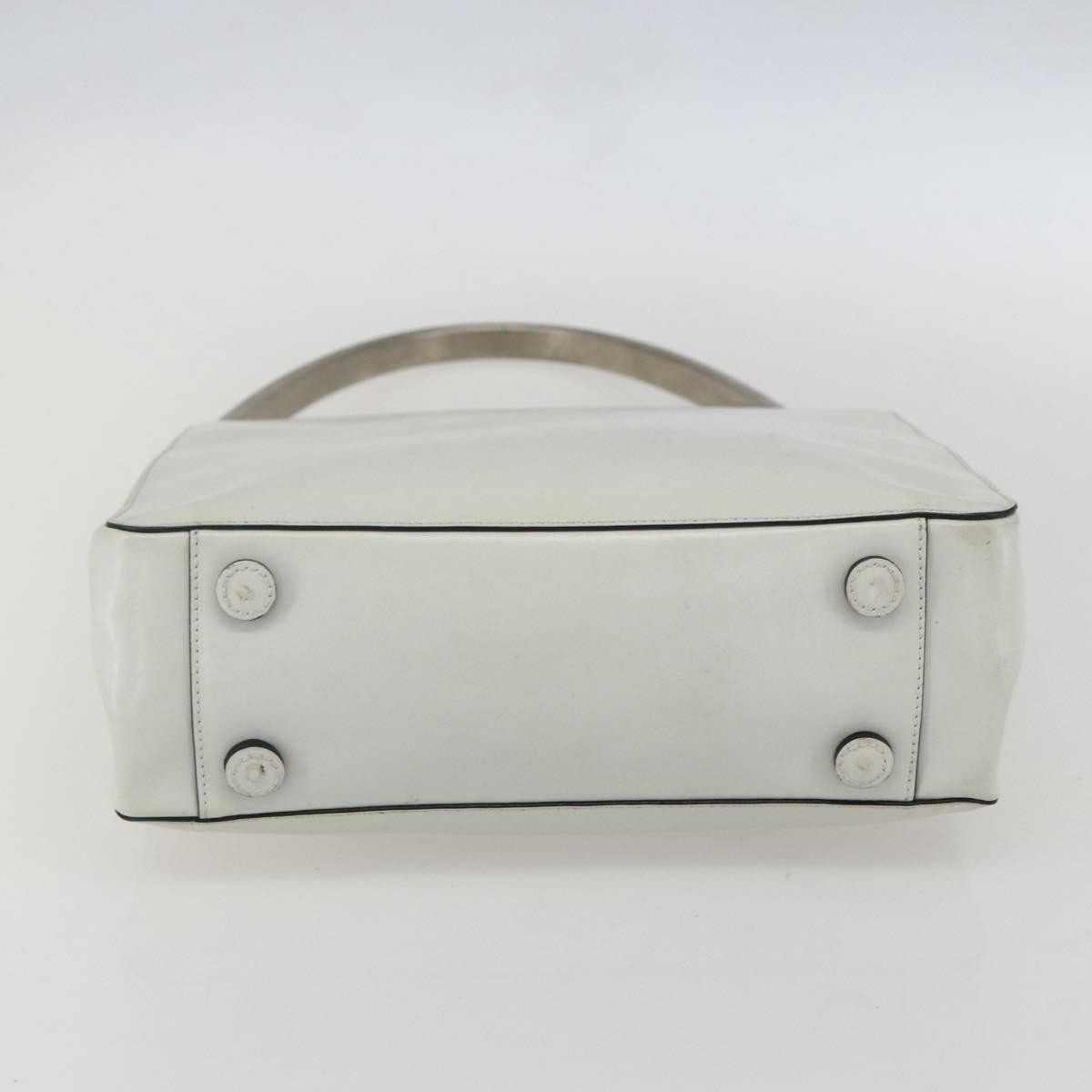 Prada Vintage Handbag Leather, WHITE, LEATHER, Handbag