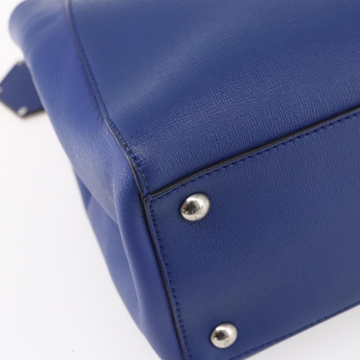 Fendi 2Jours Bag Leather, BLUE, LEATHER, Handbag