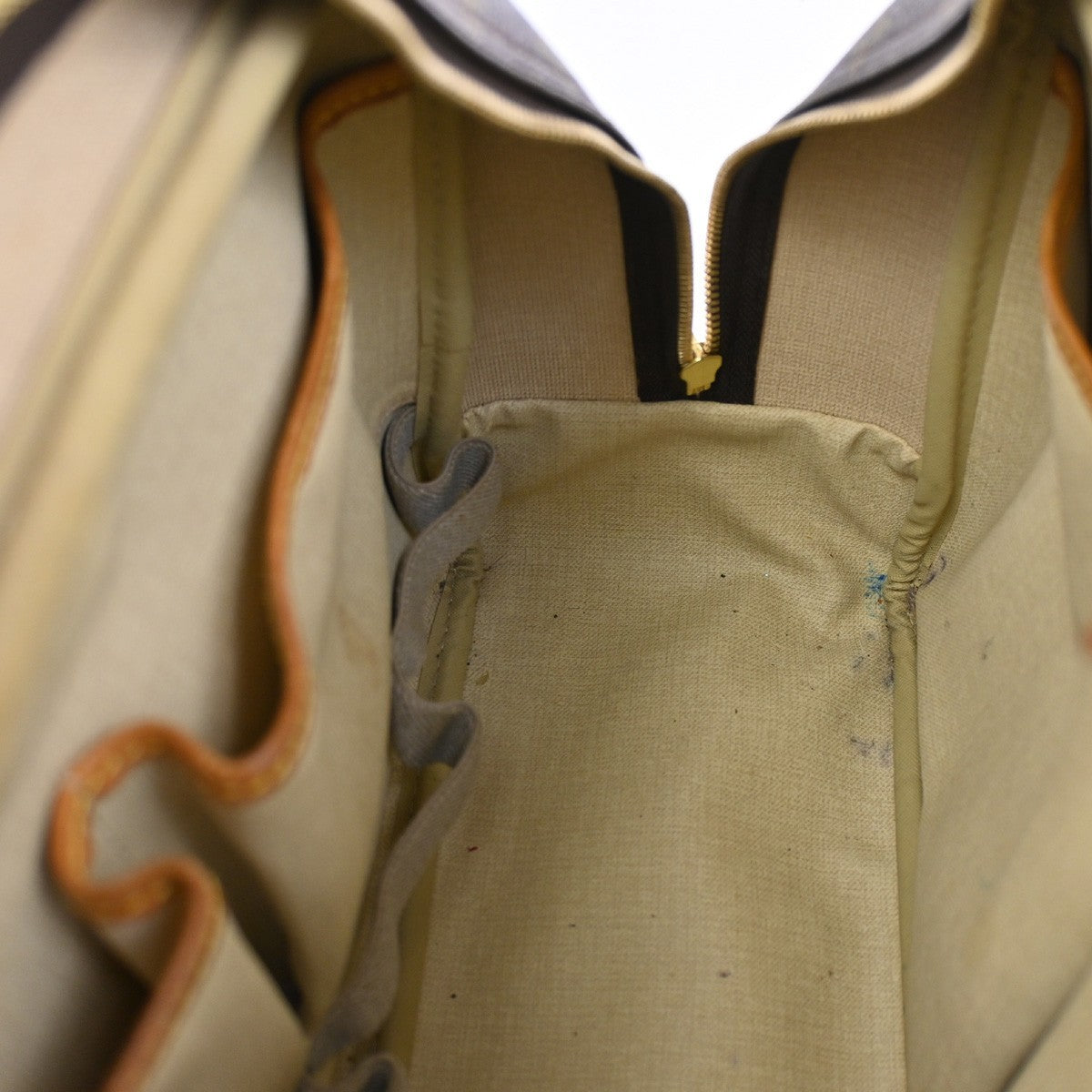 Louis Vuitton Deauville Handbag Monogram Canvas, BROWN, LEATHER, Handbag