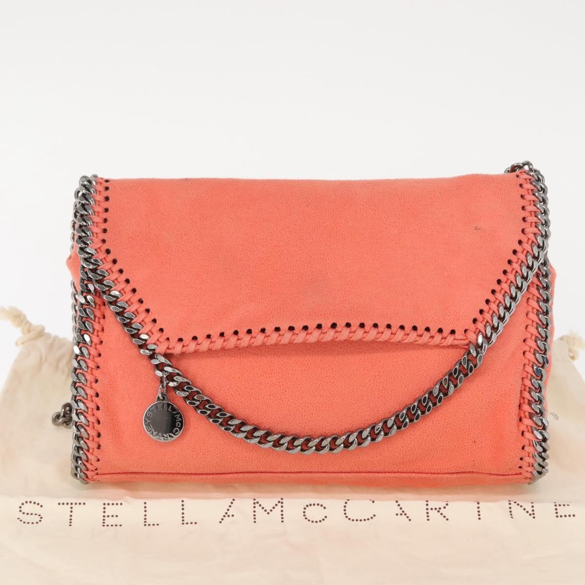 Stella McCartney Falabella Fold Over Flap Crossbody Bag Shaggy Deer, ORANGE, POLYESTER, Shoulder bag