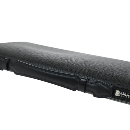 Louis Vuitton Atoll Organizer Wallet Taiga Leather, BLACK, LEATHER, Clutche & pouche