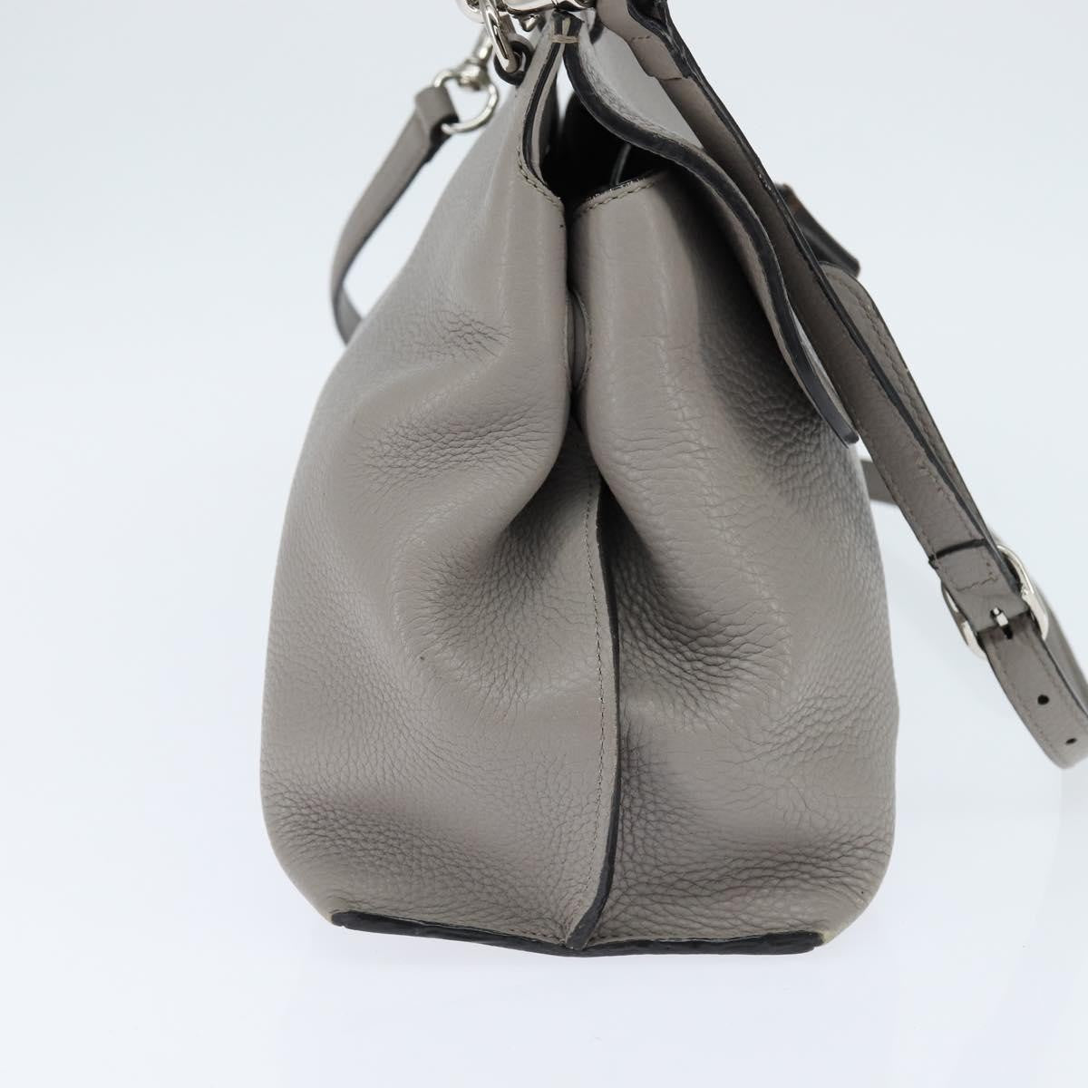 Gucci Bamboo Daily Top Handle Bag Leather, GRAY, LEATHER, Handbag