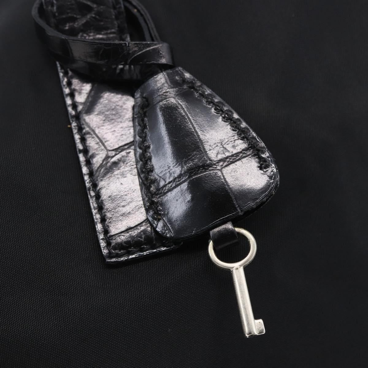 Prada Vintage Shoulder Bag Nylon and Leather, BLACK, NYLON, Shoulder bag