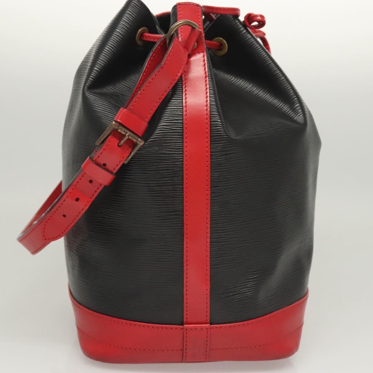 Louis Vuitton Bicolor Noe Handbag Epi Leather, BLACK, LEATHER, Shoulder bag