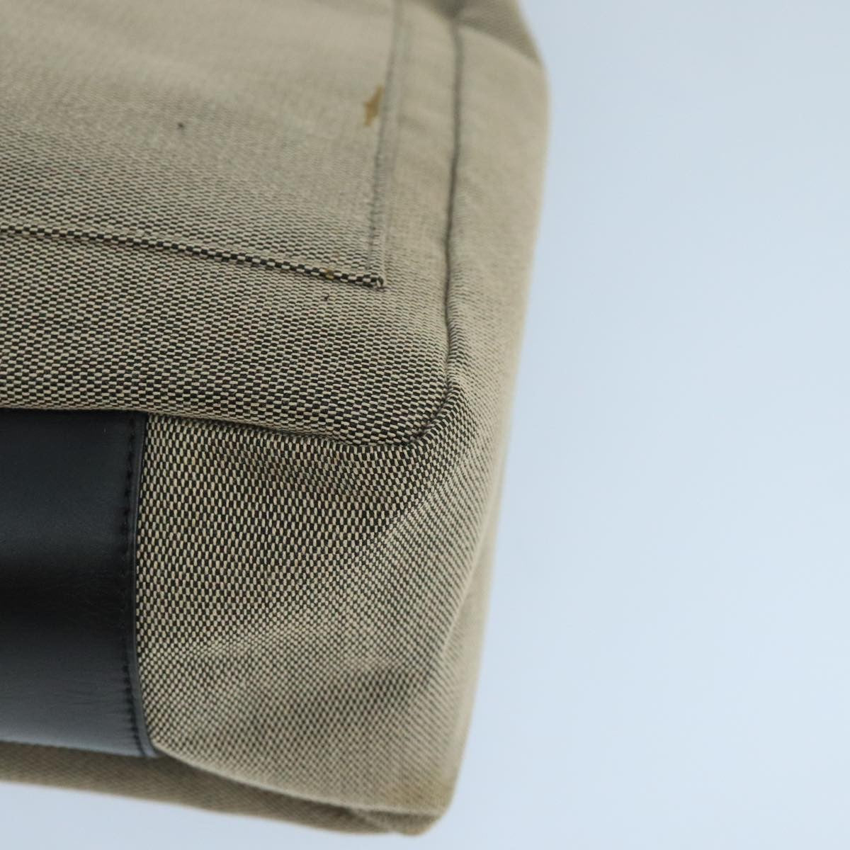 Gucci Vintage Bamboo Handle Tote Canvas, BEIGE, CANVAS, Shoulder bag