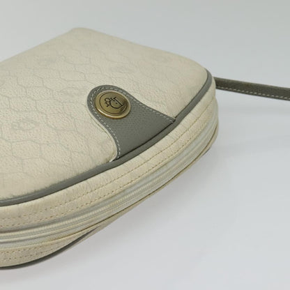 Christian Dior Vintage Honeycomb Shoulder Bag Canvas, WHITE, CANVAS, Shoulder bag