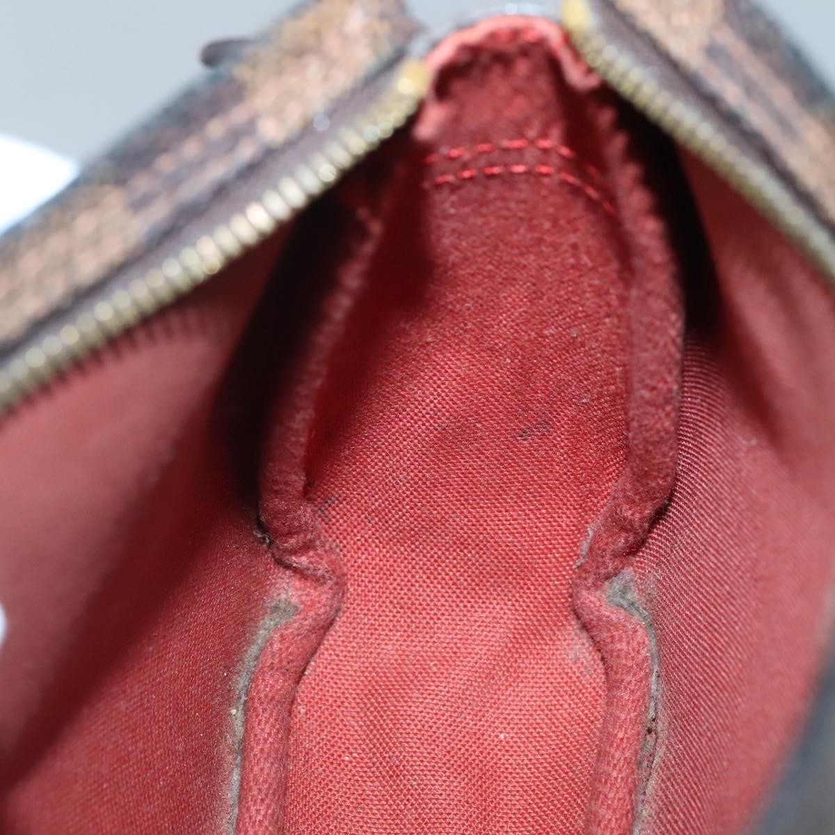 Louis Vuitton Trousse Make Up Bag Damier, BROWN, CANVAS, Clutche & pouche