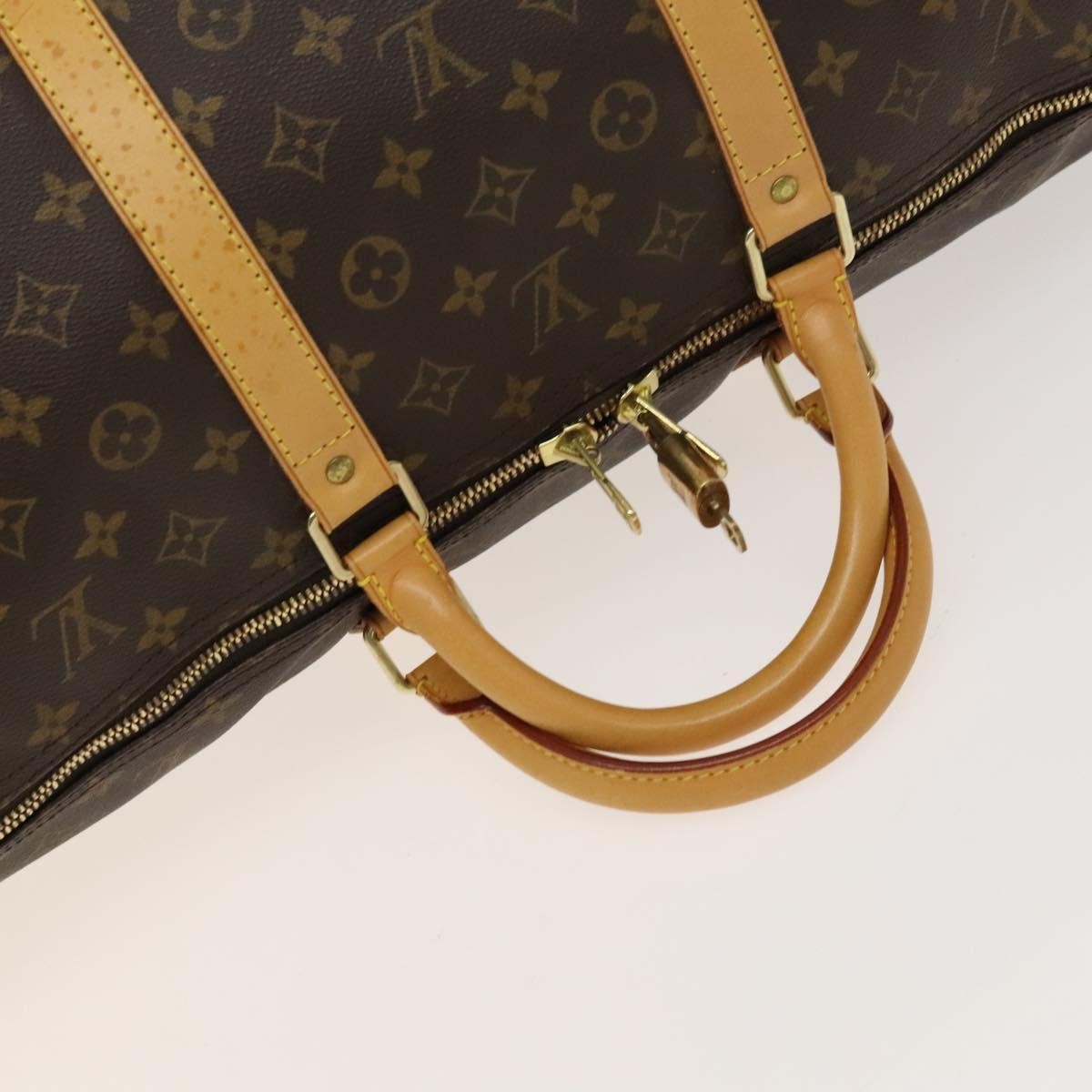 Louis Vuitton Keepall Bag Monogram Canvas, BROWN, CANVAS, Travel bag