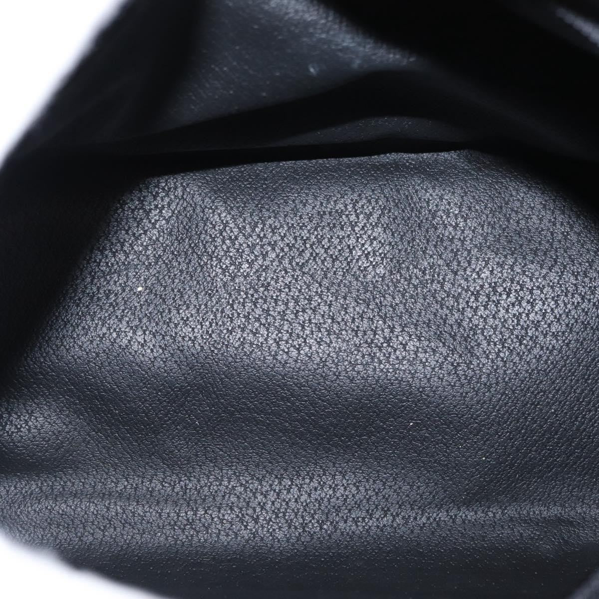 Celine Vintage Circle Logo Crossbody Bag Leather, BLACK, LEATHER, Shoulder bag