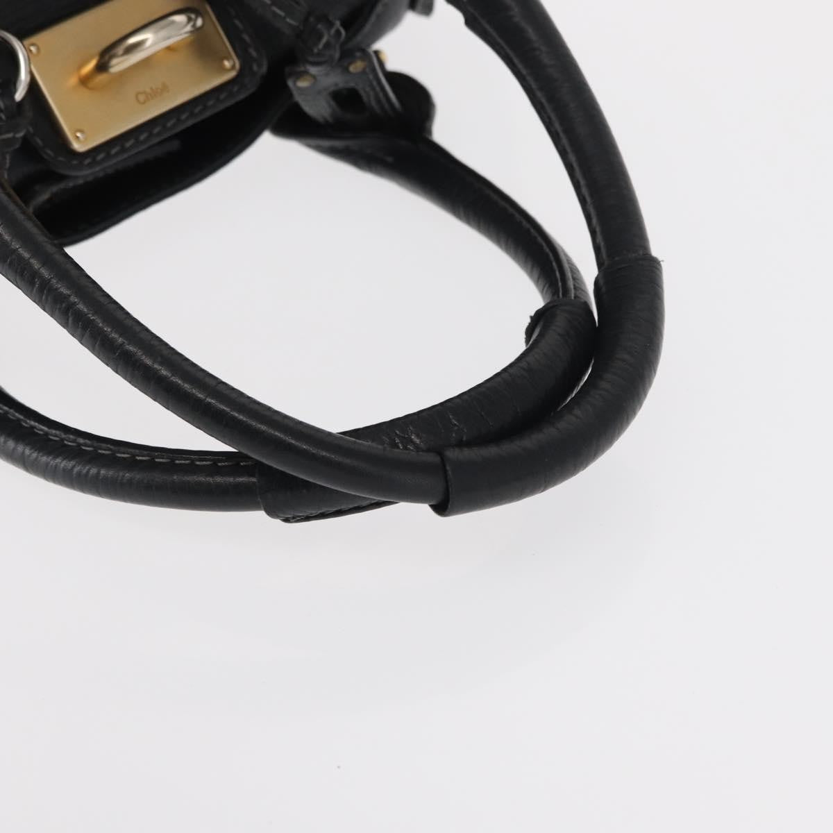 Chloe Pure Paddington Satchel Leather, BLACK, LEATHER, Handbag