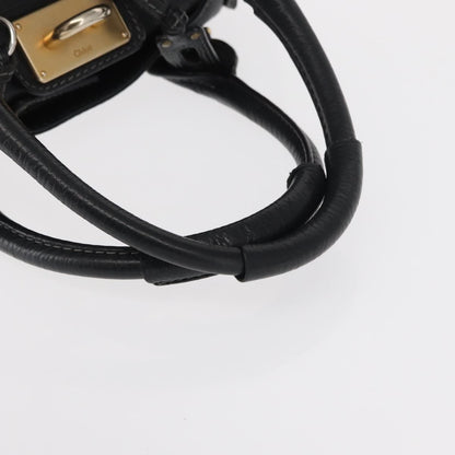 Chloe Pure Paddington Satchel Leather, BLACK, LEATHER, Handbag