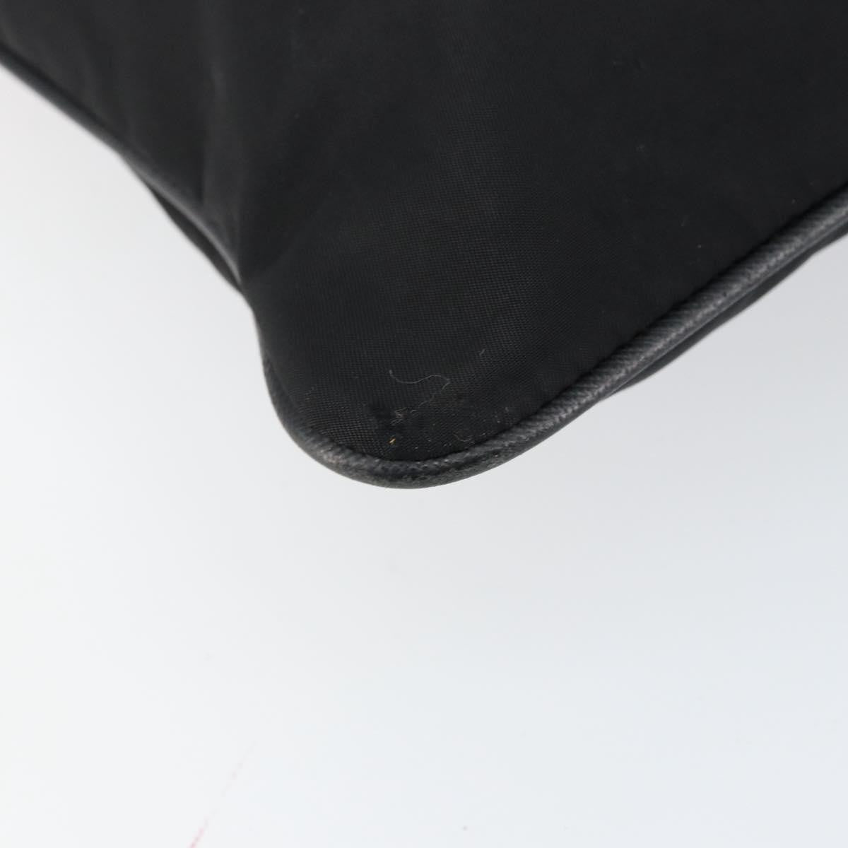 Prada Flat Messenger Bag Tessuto, BLACK, NYLON, Shoulder bag