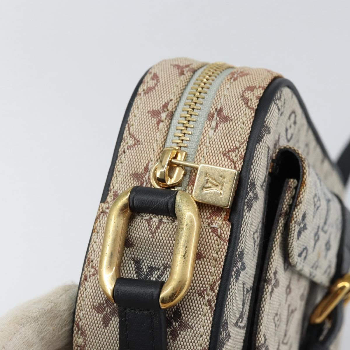 Louis Vuitton Juliette Crossbody Bag Mini Lin, BLUE, CANVAS, Shoulder bag