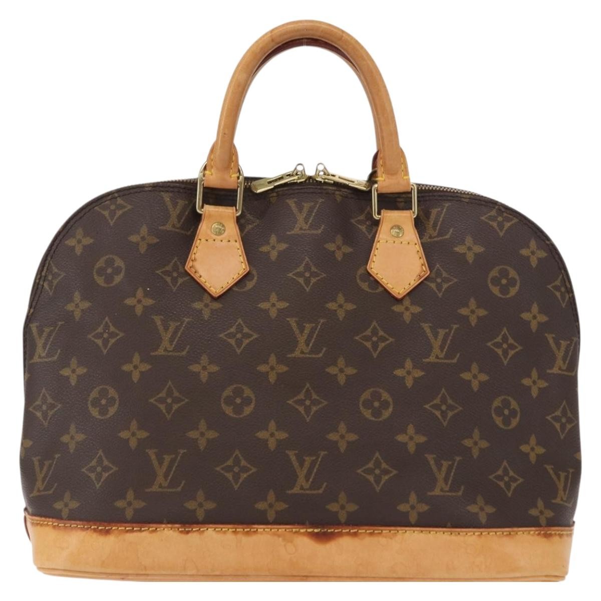Louis Vuitton Alma Handbag Monogram Canvas, BROWN, CANVAS, Handbag