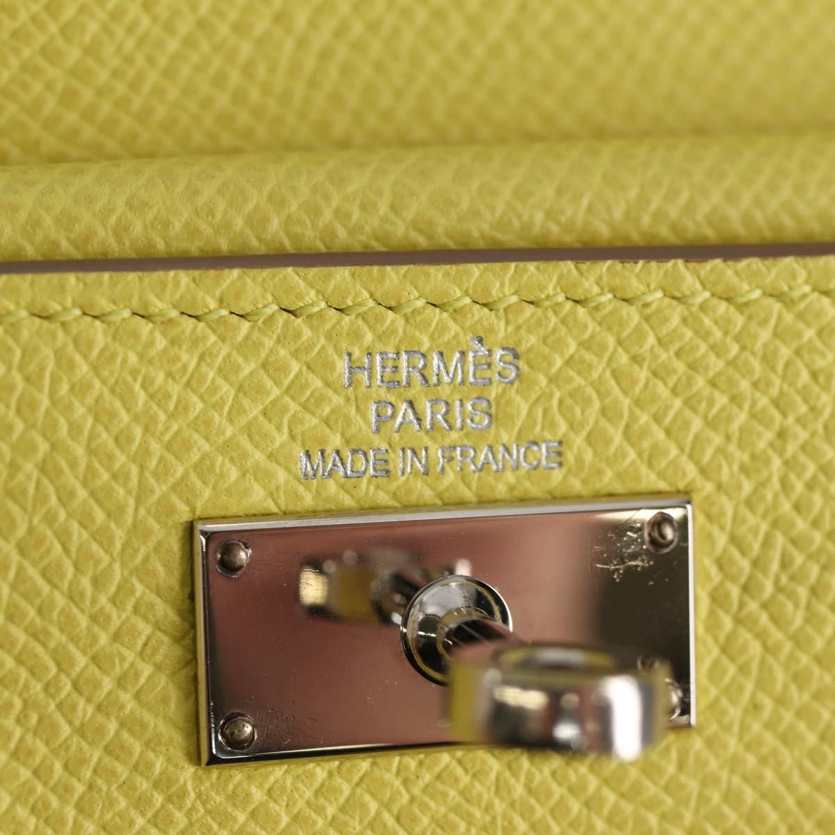 Hermes Kelly Wallet Epsom, YELLOW, LEATHER, Wallets