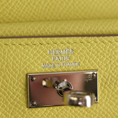Hermes Kelly Wallet Epsom, YELLOW, LEATHER, Wallets