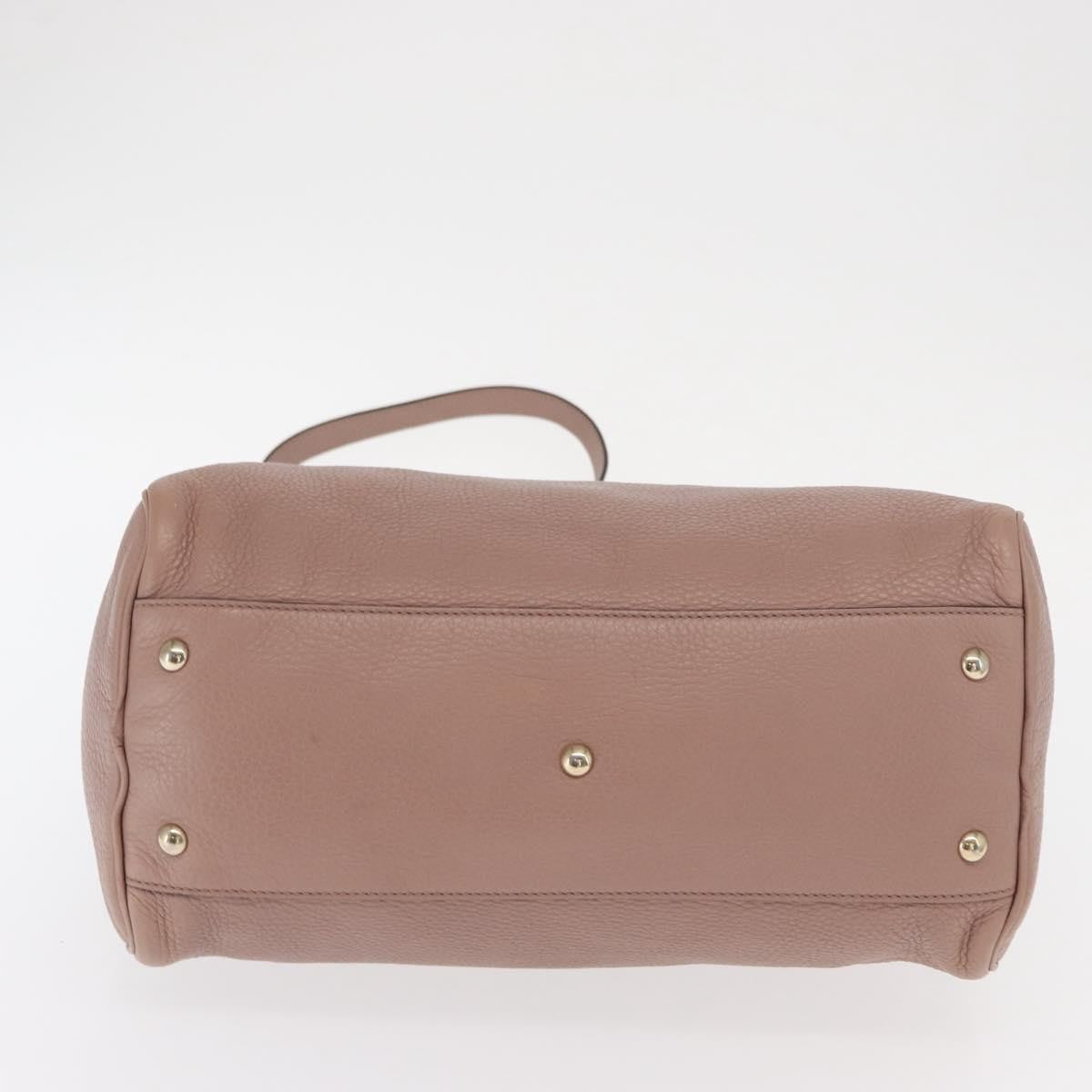 Gucci Bamboo Shopper Tote Leather, PINK, LEATHER, Handbag