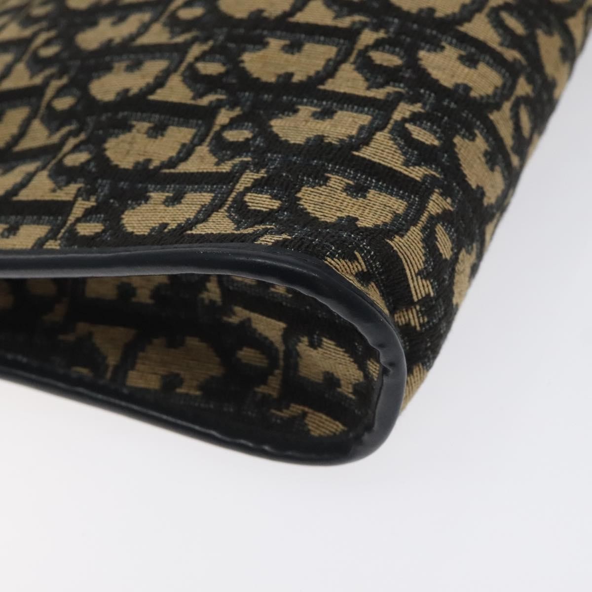 Christian Dior Vintage Trotter Shoulder Bag Canvas, NAVY, CANVAS, Shoulder bag