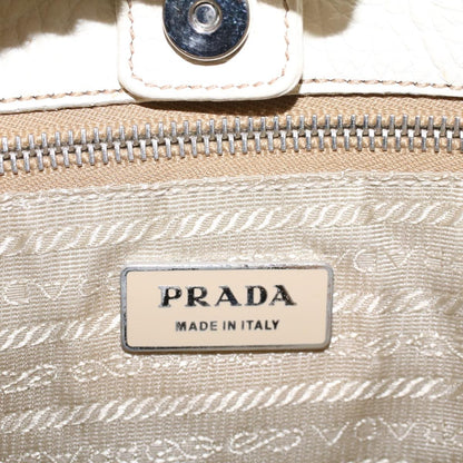 Prada Vintage Shoulder Bag Leather, White, Leather, Shoulder Bag