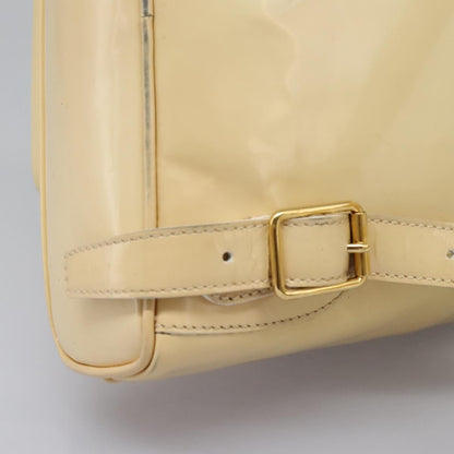 Gucci Vintage Bamboo Backpack Patent, BEIGE, PATENT_LEATHER, Backpack