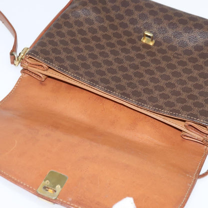 Celine Macadam Shoulder Bag PVC Leather, BROWN, PVC, Shoulder bag