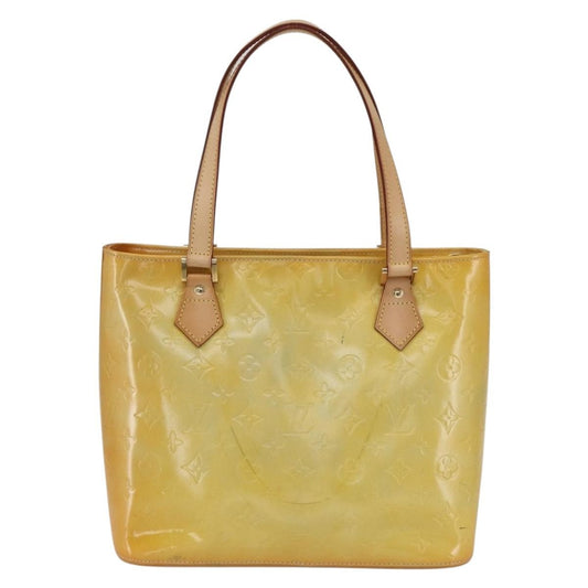 Louis Vuitton Houston Handbag Monogram Vernis, YELLOW, PATENT_LEATHER, Tote bag