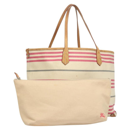 Burberry Blue Label Tote Bag Canvas, BEIGE, CANVAS, Tote bag