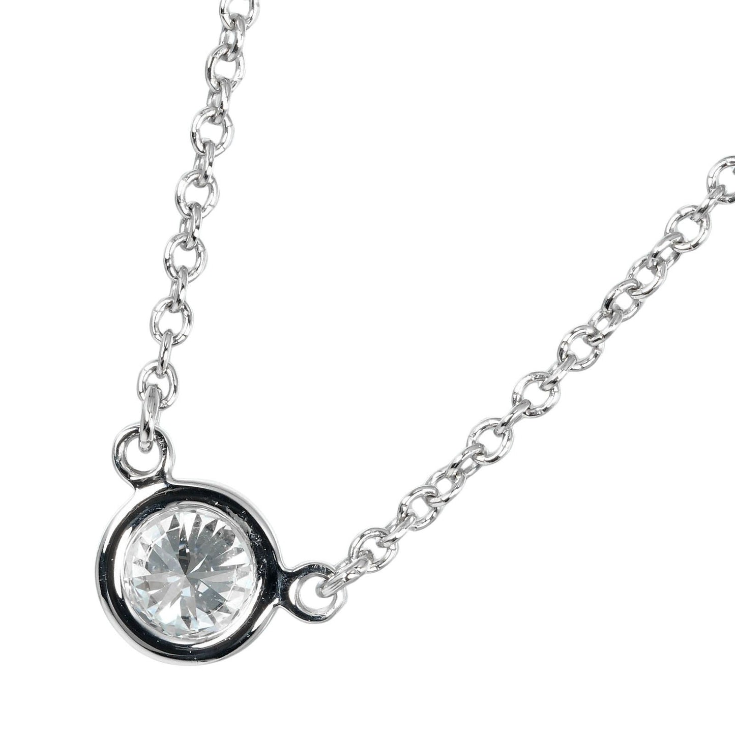 Tiffany & Co. Elsa Peretti Diamonds By The Yard Platinum with Diamond, SILVER, PLATINUM, Necklace