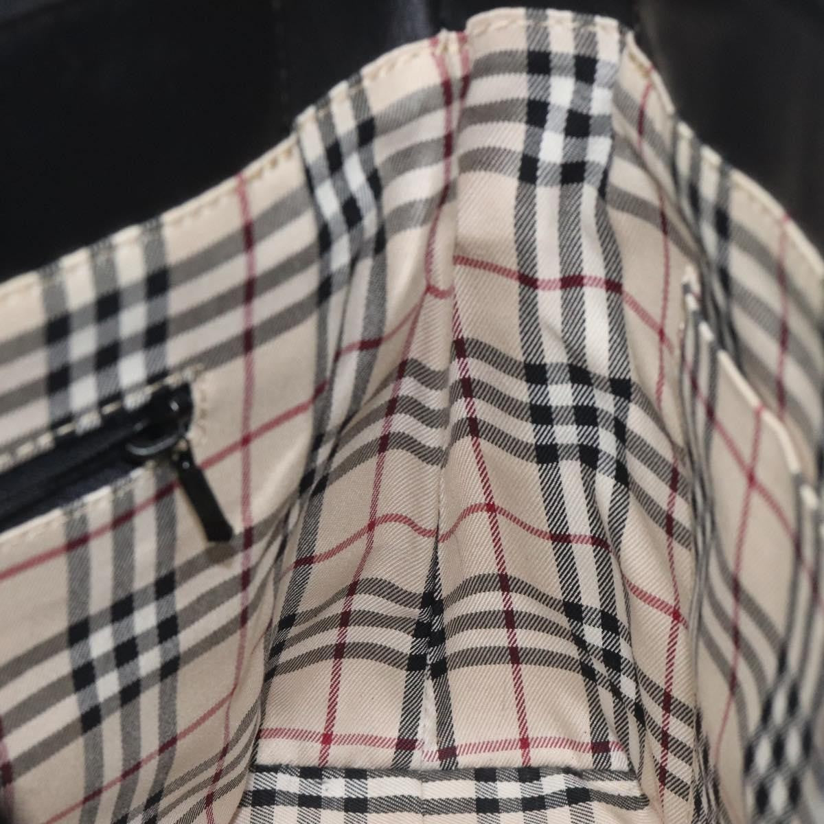 Burberry Vintage Handbag Leather, BLACK, LEATHER, Handbag