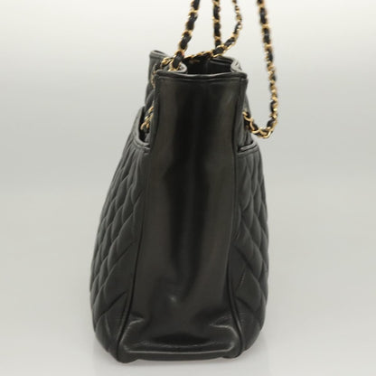 Chanel Chain Shoulder Bag Leather, Black, Leather, Shoulder Bag