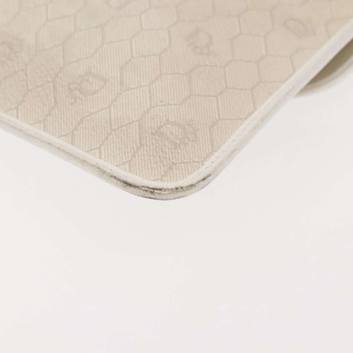 Christian Dior Vintage honeycomb clutch Canvas, WHITE, CANVAS, Clutche & pouche