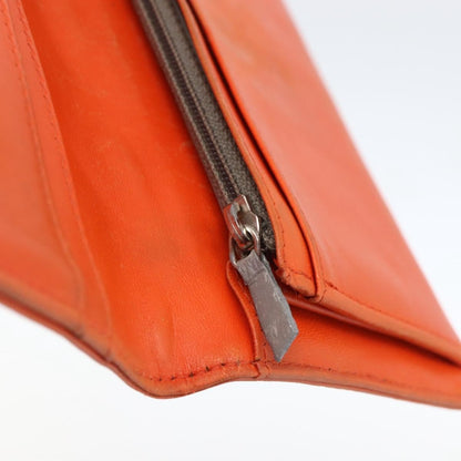 Chanel Lucky Symbols Yen Wallet Embossed Quilted Patent, Orange, Patent Leather, Wallet