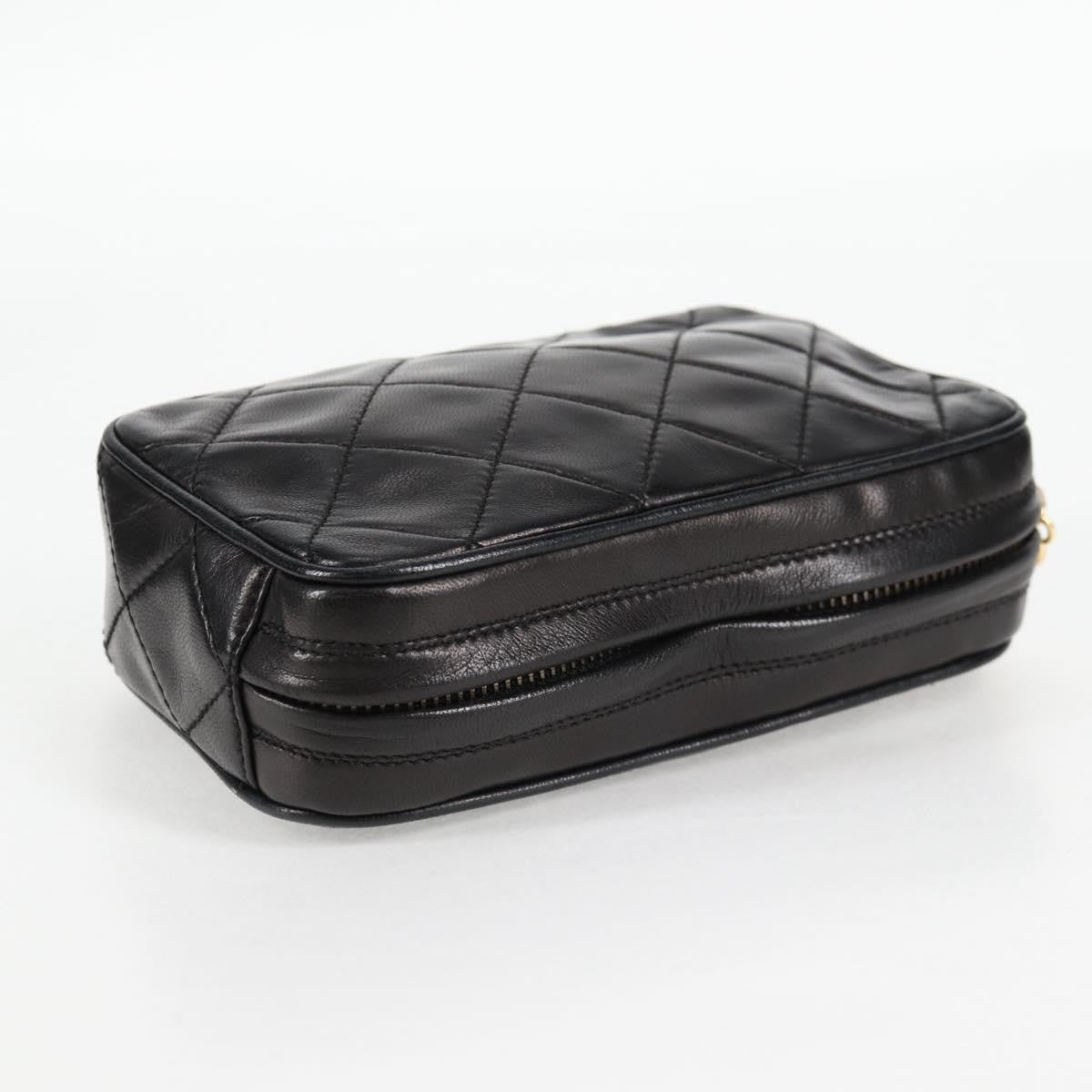 Chanel Camera CC Tassel Bag Leather, BLACK, LEATHER, Clutche & pouche