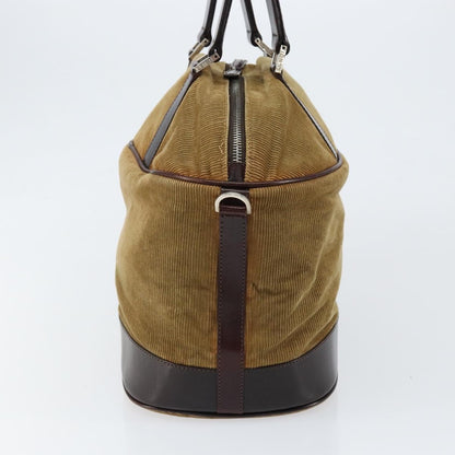 Fendi Vintage Top Handle Bag Velvet, BEIGE, VELVET, Handbag