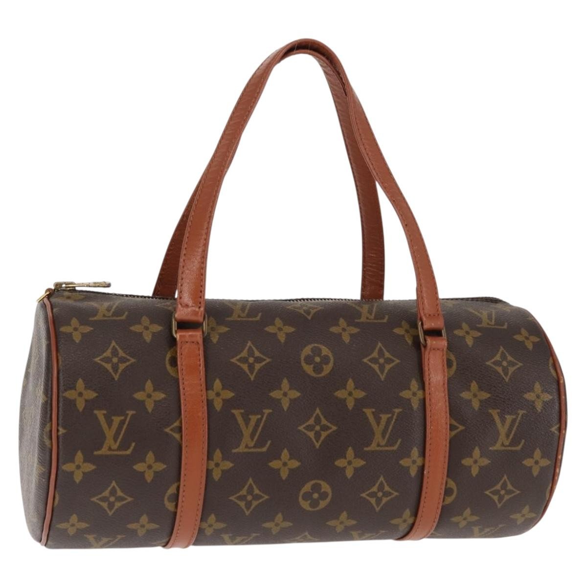 Louis Vuitton Papillon Handbag Monogram Canvas, BROWN, CANVAS, Handbag