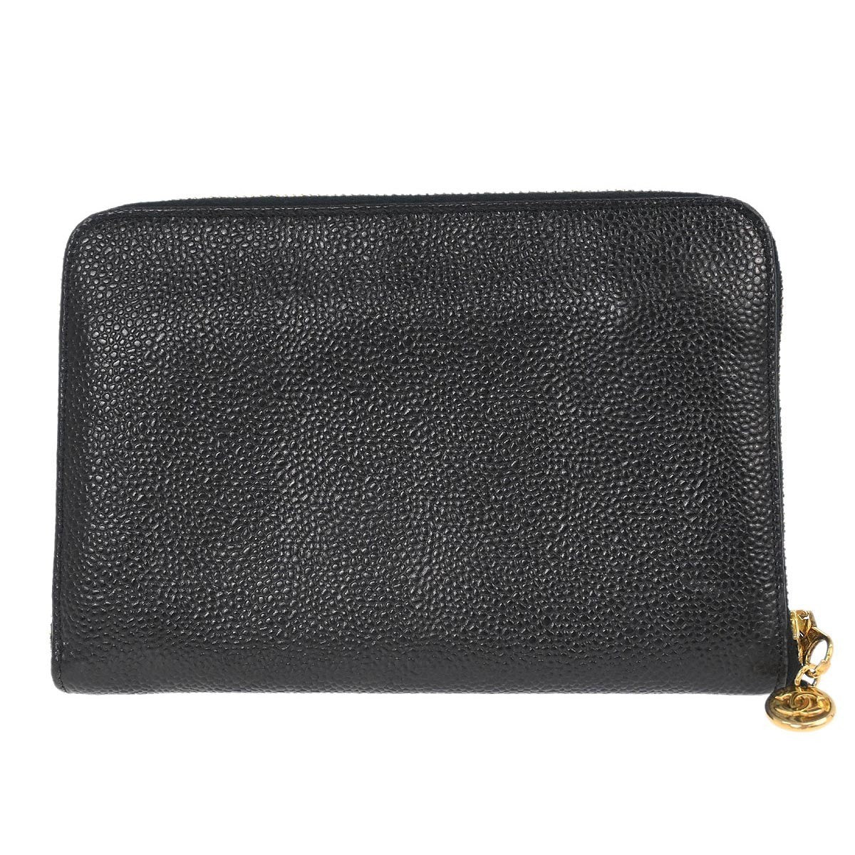Chanel Vintage CC Wallet Caviar, BLACK, LEATHER, Wallets