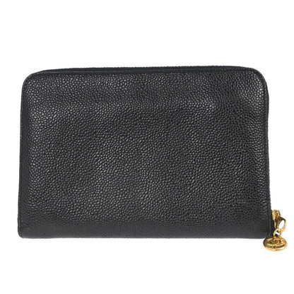 Chanel Vintage CC Wallet Caviar, BLACK, LEATHER, Wallets